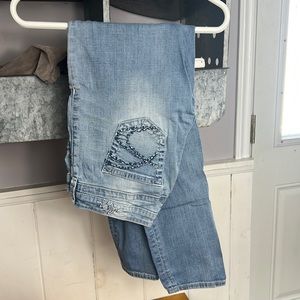 Silver skinny jeans